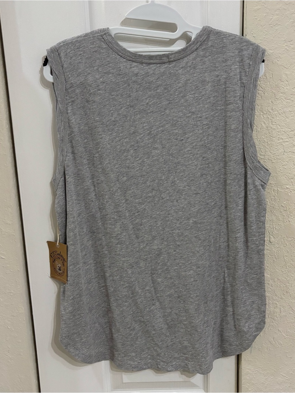 P.J. Salvage Don’t Panic I’m Organic Gray Tank Top - Picture 5 of 8